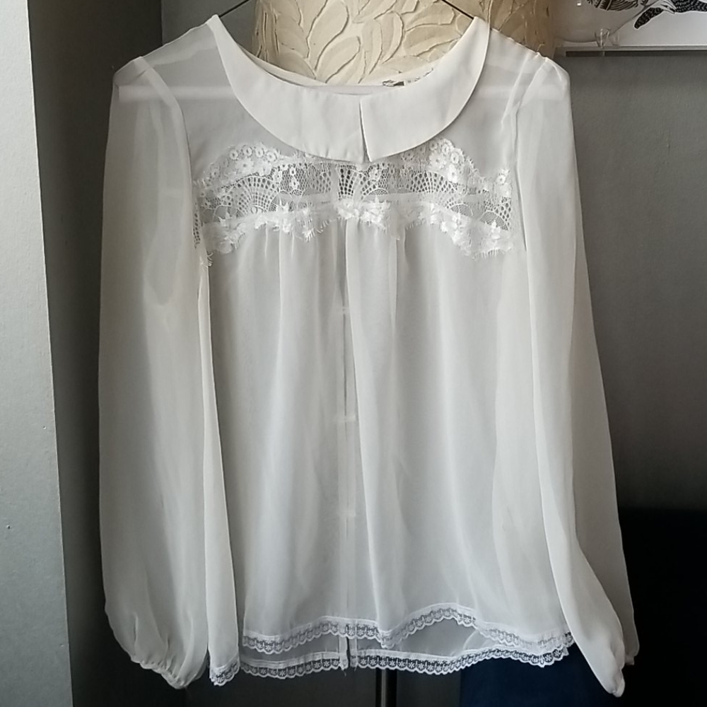 Ketz-ke sheer baby doll blouse